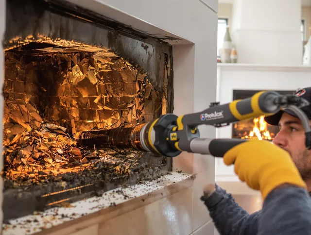 Professional chimney cleaning by Wolcott Chimney Sweep in Wolcott, CT