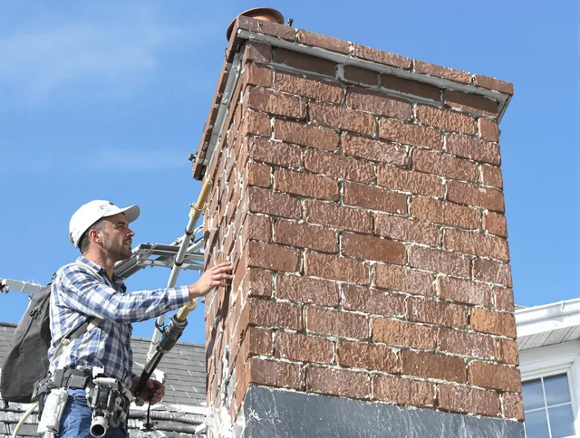 Brickwork for a chimney rebuild by Wolcott Chimney Sweep in Wolcott, CT