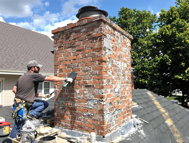 Completed chimney rebuild by Wolcott Chimney Sweep in Wolcott, CT