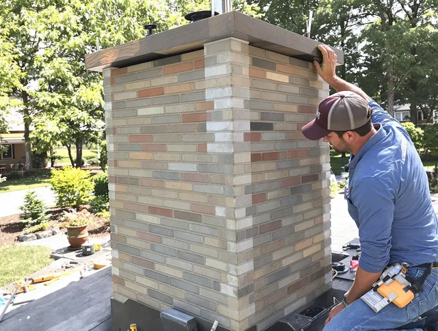 Wolcott Chimney Sweep completing a modern chimney remodel in Wolcott, CT