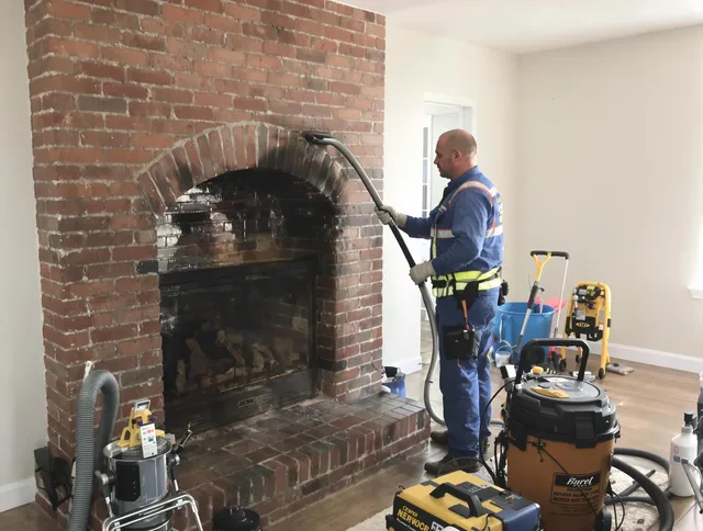 Wolcott Chimney Sweep expert performing detailed chimney sweep in Wolcott, CT
