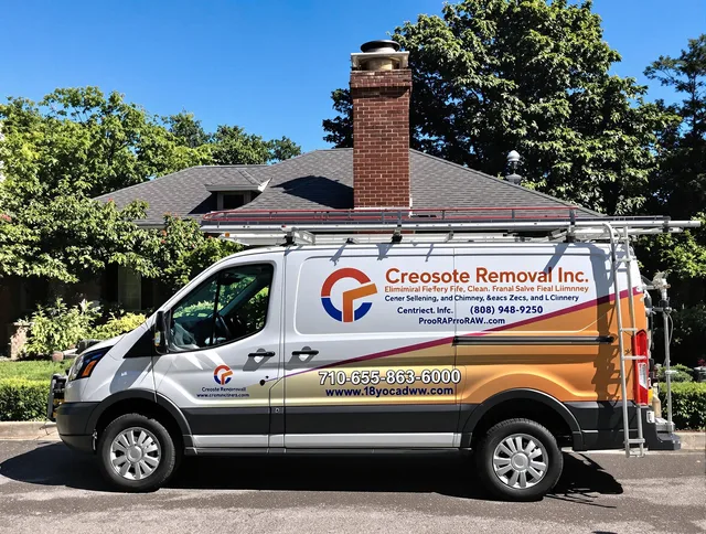 Wolcott Chimney Sweep technician removing creosote safely in Wolcott, CT