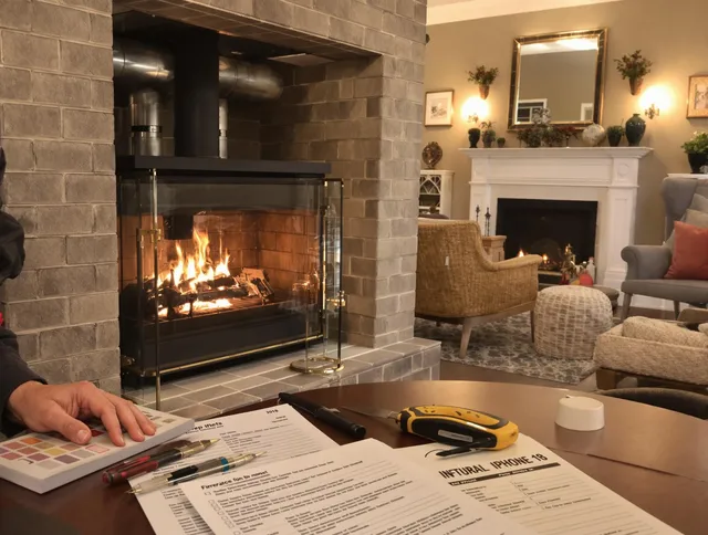 Wolcott Chimney Sweep verifying fireplace safety measures in Wolcott, CT