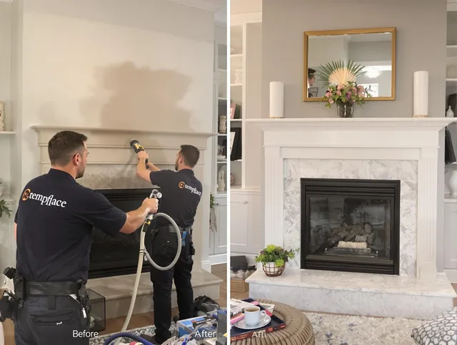 Professional soot removal by Wolcott Chimney Sweep team in Wolcott, CT